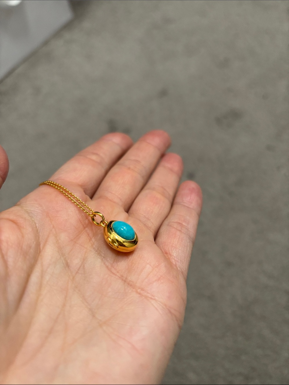 MONICA VINADER birthstone Locket Necklace with Turquoise Pendant - Picture 6 of 6